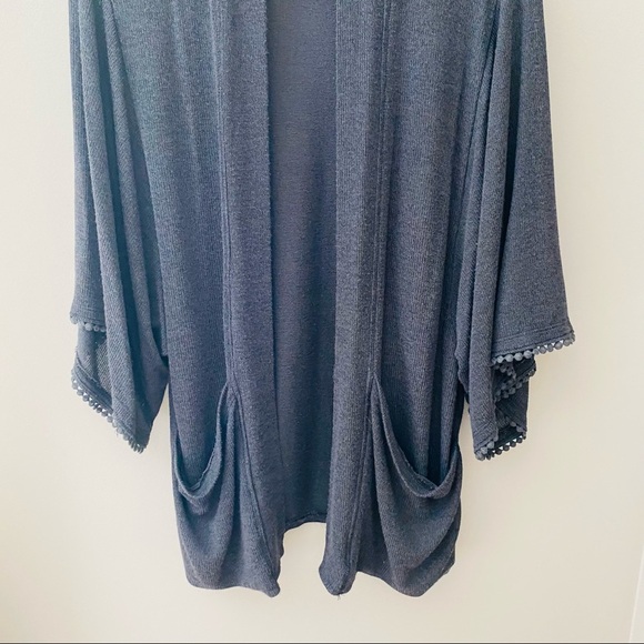 Urban Outfitters Open Front Cardigan Gray Sz Medium - Picture 3 of 10